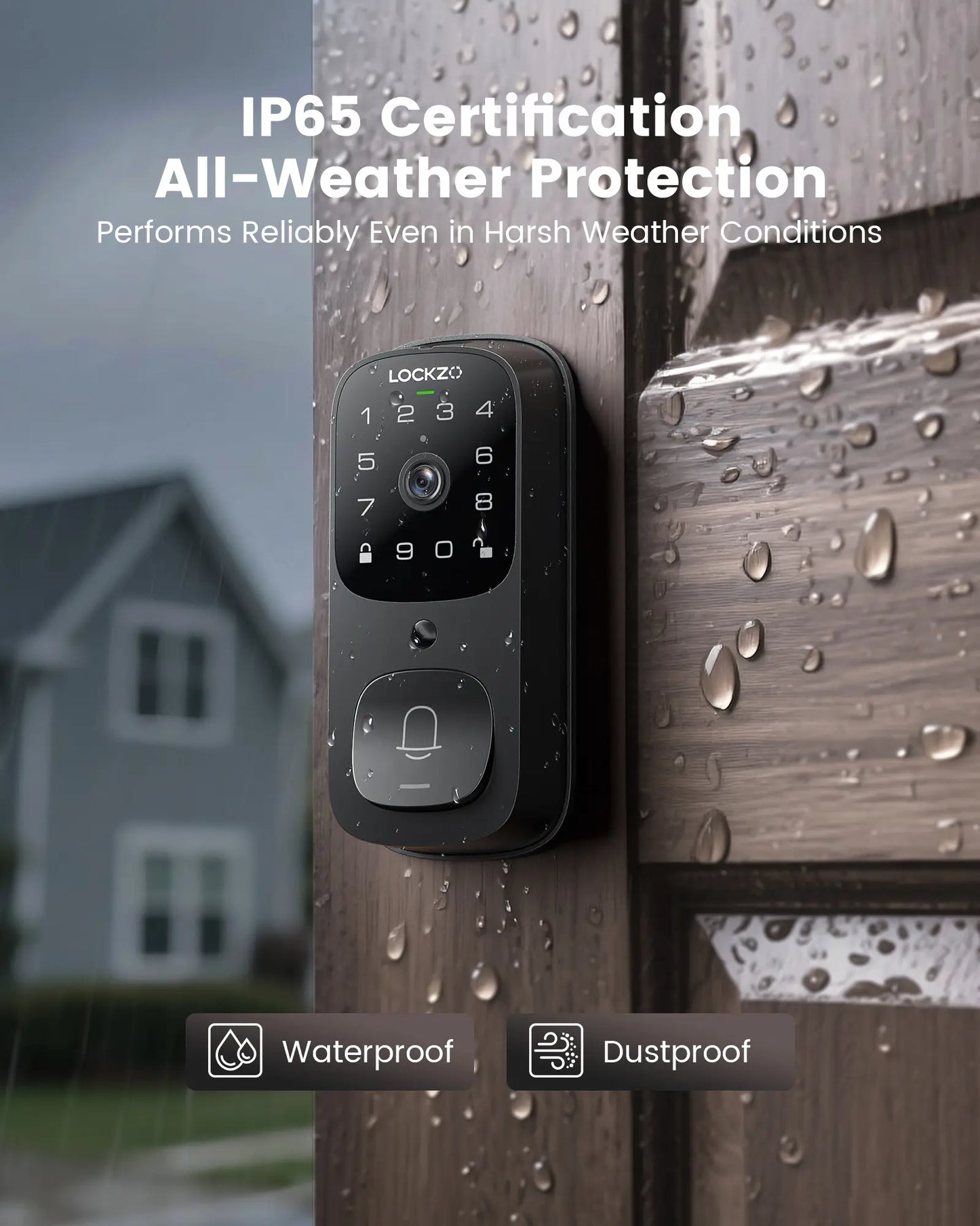 Lockzo AL501 Video Smart Lock with Doorbell Built-in WiFi Camera
