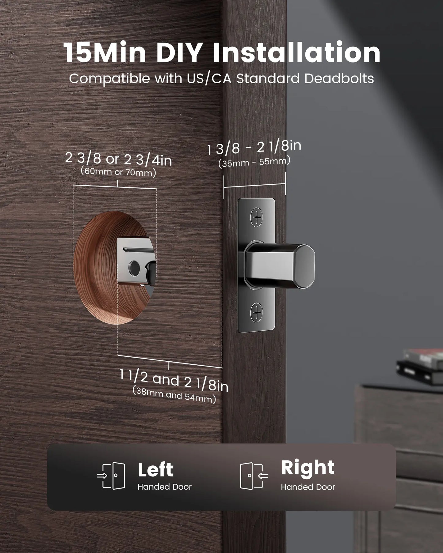 Lockzo AL501 Video Smart Lock with Doorbell Built-in WiFi Camera