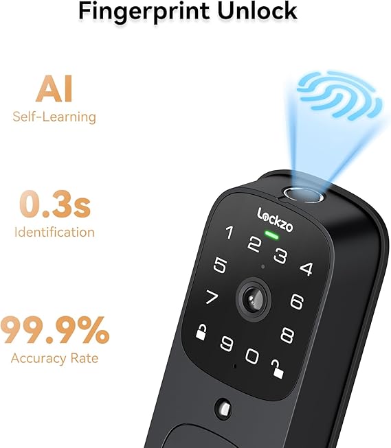 Video Smart Lock with Doorbell Built-in WiFi Camera