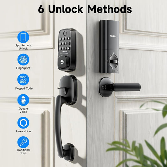 Smart Door Lock with Handle And Built-in WiFi