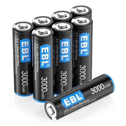EBL 3000mAh AA Lithium Batteries 1.5V (Non-Rechargeable)