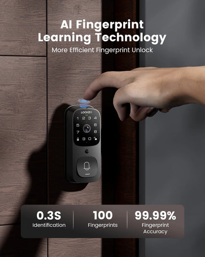 Lockzo AL501 Video Smart Lock with Doorbell Built-in WiFi Camera