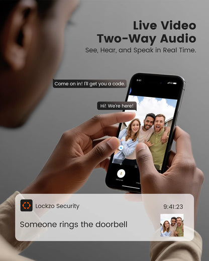 Lockzo AL501 Video Smart Lock with Doorbell Built-in WiFi Camera