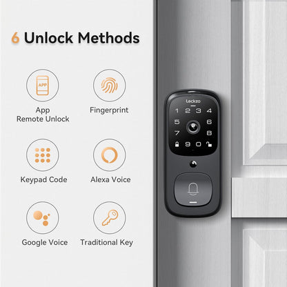 Video Smart Lock with Doorbell Built-in WiFi Camera