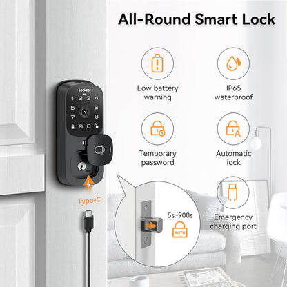 Video Smart Lock with Doorbell Built-in WiFi Camera