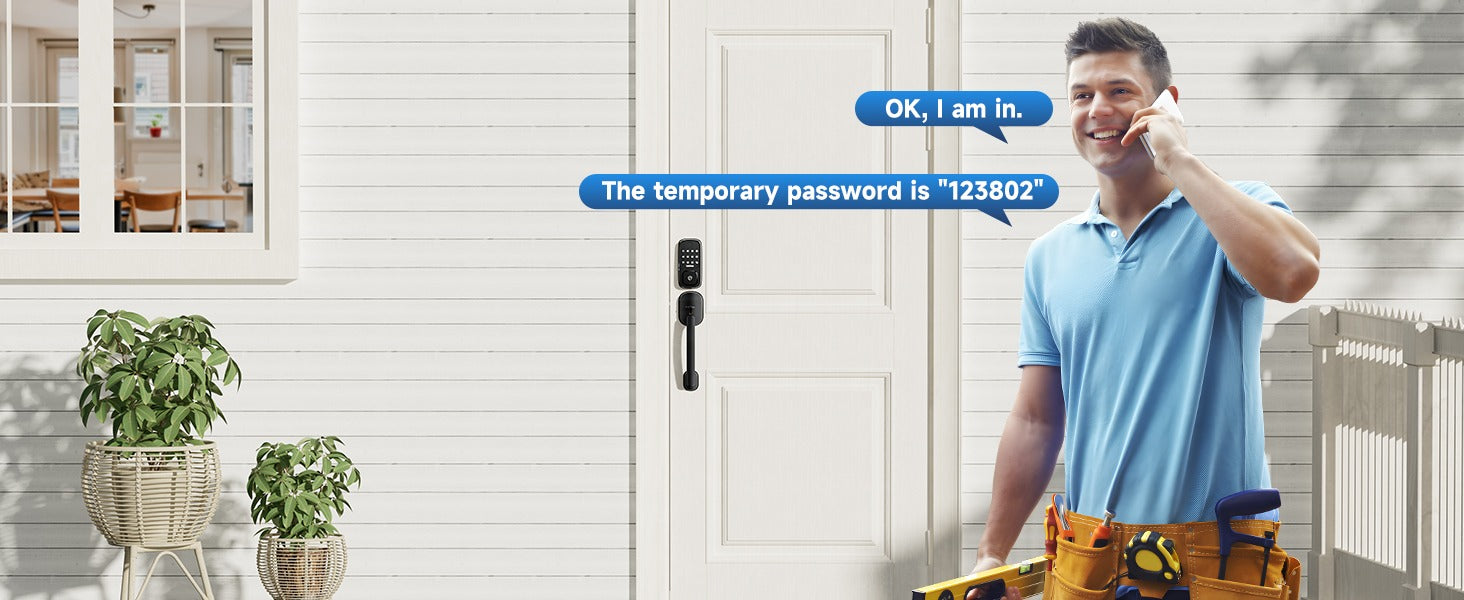 Smart Door Lock with Handle And Built-in WiFi