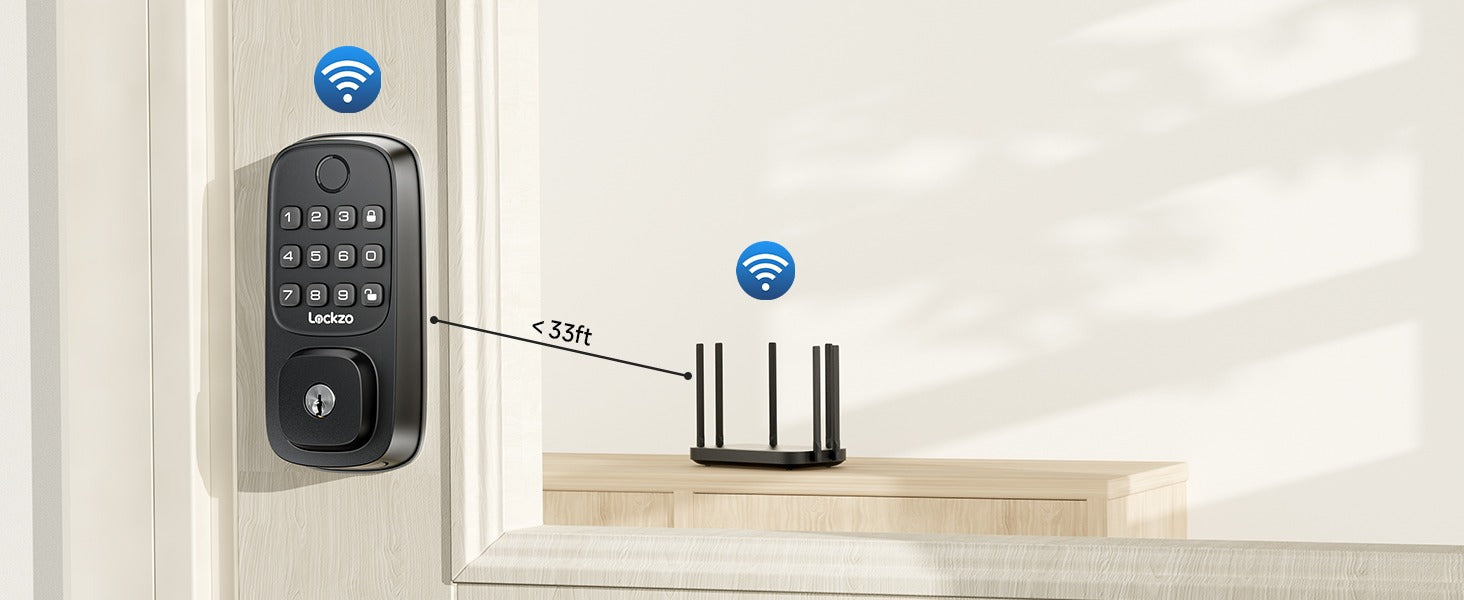 Smart Door Lock with Handle And Built-in WiFi