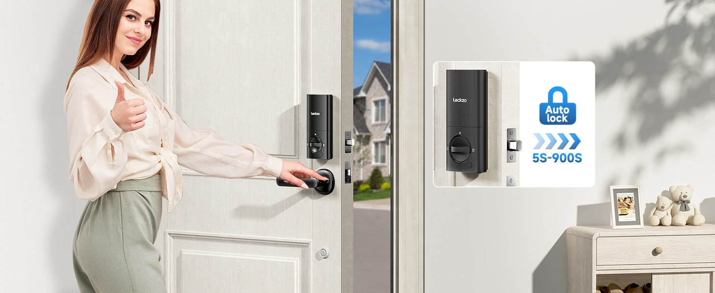 Smart Door Lock with Handle And Built-in WiFi