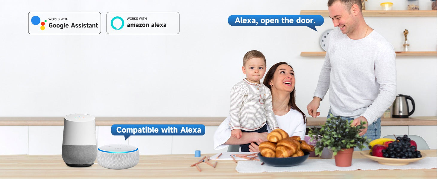 Smart Door Lock with Handle And Built-in WiFi