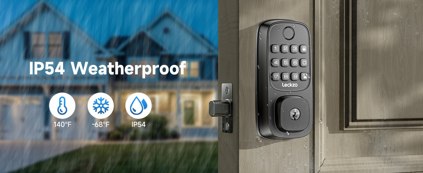 Smart Door Lock with Handle And Built-in WiFi