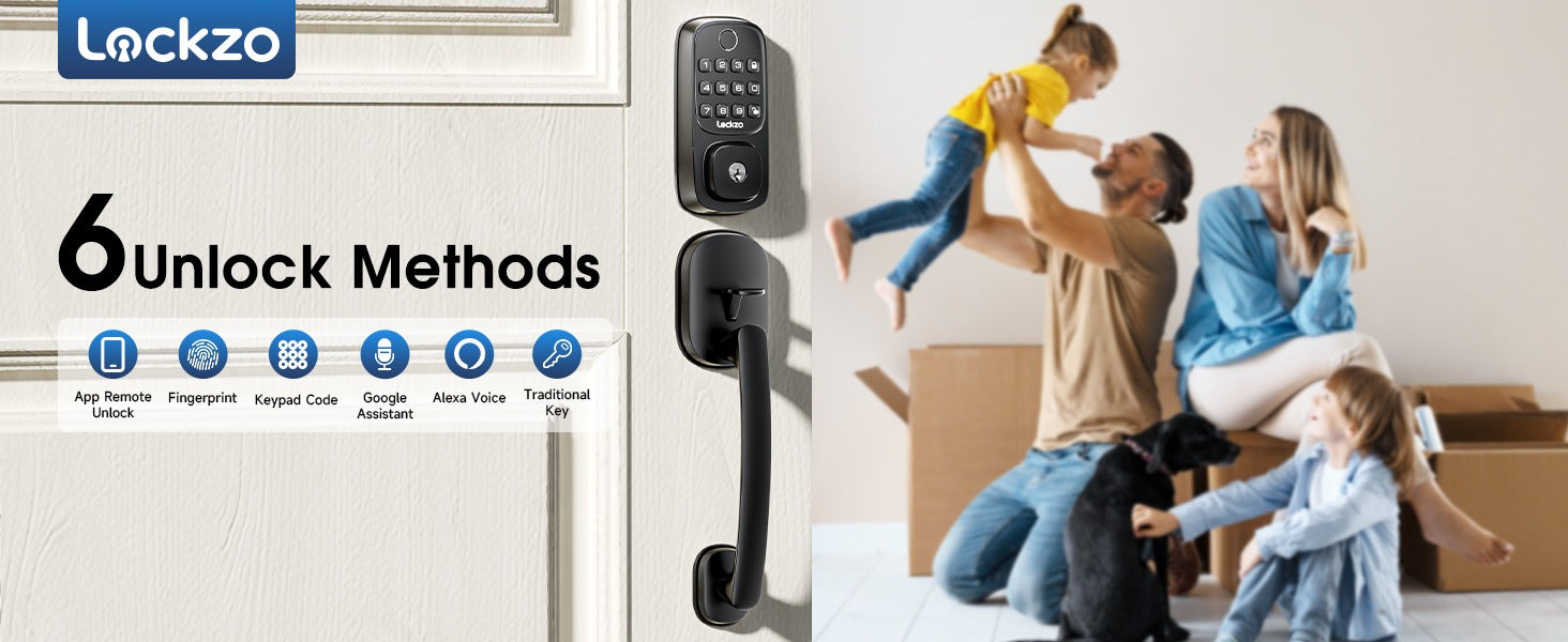 Smart Door Lock with Handle And Built-in WiFi