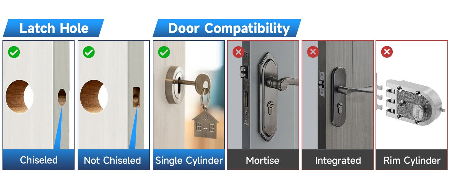 Smart Door Lock with Handle And Built-in WiFi