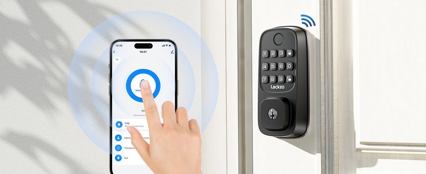 Smart Door Lock with Handle And Built-in WiFi